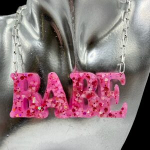 BABE eco resin necklace